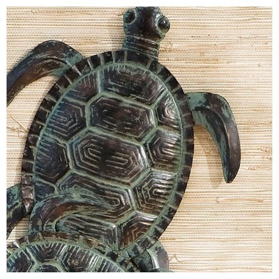 Sea Turtle Wall Art - Hand-Painted Greens - Aiden Lane 3 Sea Turtle Wall Art - Hand-Painted Greens - Aiden Lane