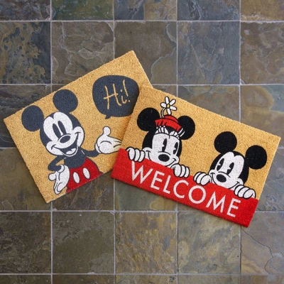 Mickey Mouse 2pk Hi And Welcome Coir Door Mats 10 Mickey Mouse 2pk Hi And Welcome Coir Door Mats - Image 8