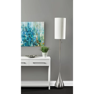 Christina Floor Lamp Brushed Steel - Adesso 3 Christina Floor Lamp Brushed Steel - Adesso