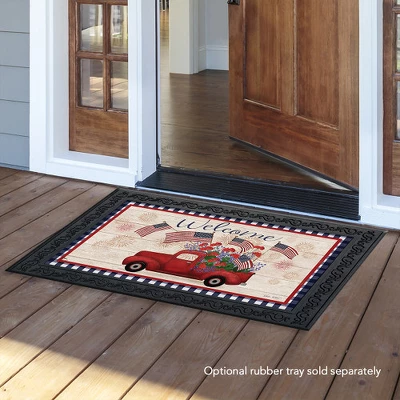 Stars And Stripes Truck Patriotic Doormat Indoor Outdoor 30" X 18" Briarwood Lane 4 Stars And Stripes Truck Patriotic Doormat Indoor Outdoor 30" X 18" Briarwood Lane - Image 2
