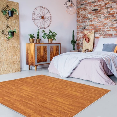 Costway 12 Tiles Wood Grain EVA Foam Floor Mats Interlocking W/Borders 24" Natural 11 Costway 12 Tiles Wood Grain EVA Foam Floor Mats Interlocking W/Borders 24" Natural - Image 9