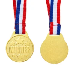 Juvale 12 Pack Gold Winning Participation Medal Awards For Contests With Neck Ribbon For Sports, Competitions, Olympic Style, Metal, 1.5 In -Home Decor Store GUEST ba72243b 9fc7 4034 a8ed 14b645d95c38