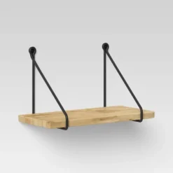 Wood Wall Shelf With Hanging Wire Natural/Black - Threshold™ -Home Decor Store GUEST bb26f91a 6bd6 4d71 8b2b f837867b48f4