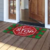 Santa Stop Here Coir Christmas Doormat 30" X 18" Indoor Outdoor Briarwood Lane