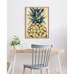 23" X 33" Sylvie Pineapple Study No 2 Framed Canvas Wall Art By Rachel Christopoulous Natural - Kate And Laurel 10 23" X 33" Sylvie Pineapple Study No 2 Framed Canvas Wall Art By Rachel Christopoulous Natural - Kate And Laurel -Home Decor Store GUEST bb94be1c 4d04 4c7e 82a5 cadcb8e1581e