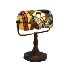 Tiffany Style Bankers Lamp With Butterfly Design (Includes LED Light Bulb) - Trademark Global 7 Tiffany Style Bankers Lamp With Butterfly Design (Includes LED Light Bulb) - Trademark Global -Home Decor Store GUEST bc470588 9771 456a 9a17 3bea439a655c