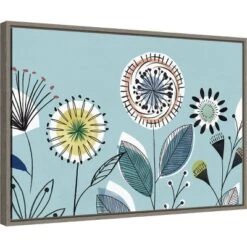 23" X 16" Scandi Florals I By Isabelle Z Framed Canvas Wall Art - Amanti Art
