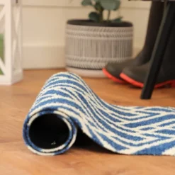 2'x3' ColorStar Deco Grid Door Mat Navy - Bungalow Flooring -Home Decor Store GUEST be9a7f01 7d9a 4aef 9f52 0646f6e3ad44