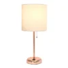 19.5" Bedside Power Outlet Base Metal Table Desk Lamp Rose Gold With White Fabric Shade - Creekwood Home 1 19.5" Bedside Power Outlet Base Metal Table Desk Lamp Rose Gold With White Fabric Shade - Creekwood Home -Home Decor Store GUEST bf47e6e8 0c8e 466a 8be8 3738ad419797