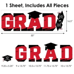 Big Dot Of Happiness Red Graduation Party Decor - Vinyl Wall Decals - Grad 12 Big Dot Of Happiness Red Graduation Party Decor - Vinyl Wall Decals - Grad -Home Decor Store GUEST bf618404 6de2 48d1 96b3 67fbaf2dc8c3