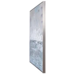 Aqua Horizon Hand Painted Framed Canvas Blue - StyleCraft