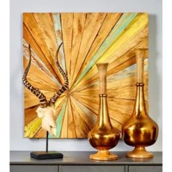 Teak Wood Starburst Handmade Radial Wall Decor Brown - Olivia & May 18 Teak Wood Starburst Handmade Radial Wall Decor Brown - Olivia & May -Home Decor Store GUEST c077b014 b948 4fee bbed cfa1e384c564