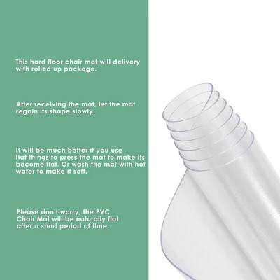 Costway 47'' X 47'' PVC Chair Floor Mat Home Office Protector For Home Office 5 Costway 47'' X 47'' PVC Chair Floor Mat Home Office Protector For Home Office - Image 3