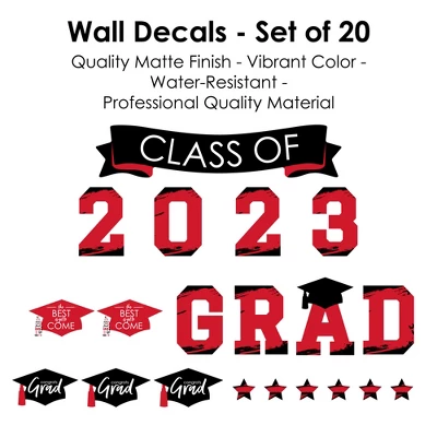 Big Dot Of Happiness Red Class Of 2023 Graduation Party Wall Decals Set Of 20 7 Big Dot Of Happiness Red Class Of 2023 Graduation Party Wall Decals Set Of 20 - Image 5