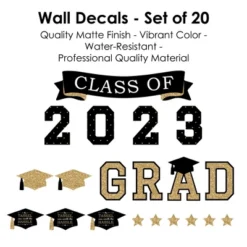 Big Dot Of Happiness Gold Class Of 2023 Graduation Party Wall Decals Set Of 20 -Home Decor Store GUEST c2a87af6 3a5f 4084 99ef be6c771613c4