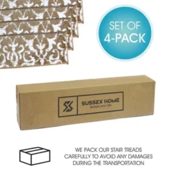 Sussexhome Floral Collection Anti-Slip Carpet Stair Treads, 9" X 28" -Home Decor Store GUEST c2faca38 c4e0 40da a5e2 c6e5363c1b31