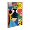 23" X 33" Sylvie Abstract Collage 2 Framed Canvas Wall Art By Marcello Velho Natural - Kate And Laurel