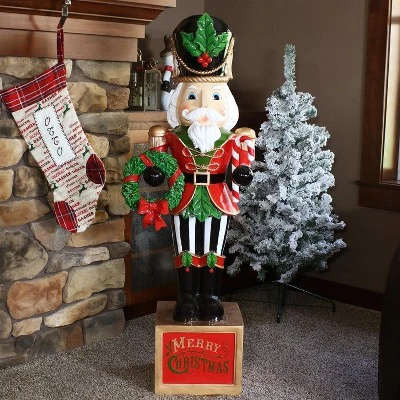 Sunnydaze Decor Sunnydaze Indoor/Outdoor Porch Or Living Room Resin Karl The Christmas Nutcracker Holiday Decorative Statue - 48" 3 Sunnydaze Decor Sunnydaze Indoor/Outdoor Porch Or Living Room Resin Karl The Christmas Nutcracker Holiday Decorative Statue - 48"