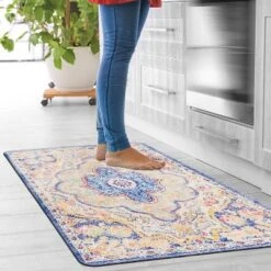World Rug Gallery Distressed Bohemian Vintage Anti-fatigue Standing Mat -Home Decor Store GUEST c506ffff 035e 4846 a49a f67c41ea7e26