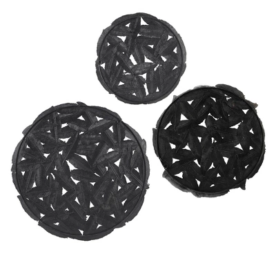 3pc Round Jax Feather Painted Iron Wall Decor Panel Set Gray - Madison Park 10 3pc Round Jax Feather Painted Iron Wall Decor Panel Set Gray - Madison Park - Image 8