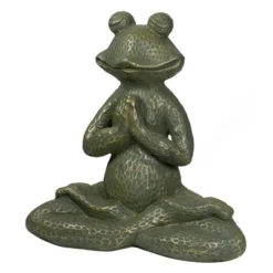 Northlight 14" Gold Verdigris Yoga Frog Outdoor Garden Statue -Home Decor Store GUEST c659921e 8027 4c33 ad50 6e52d74d54dc