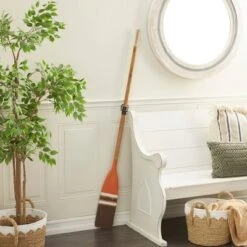 Wood Paddle Novelty Canoe Oar Wall Decor With Arrow And Stripe Patterns - Olivia & May -Home Decor Store GUEST c71e400c 6988 449c 884e 42a24313acab