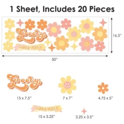 Big Dot Of Happiness Stay Groovy - Peel And Stick Boho Floral Home Decor Vinyl Wall Art Stickers - Wall Decals - Set Of 20 13 Big Dot Of Happiness Stay Groovy - Peel And Stick Boho Floral Home Decor Vinyl Wall Art Stickers - Wall Decals - Set Of 20 -Home Decor Store GUEST c748b028 06a8 411d b998 de775ec0bf8f