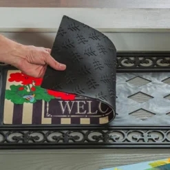 Evergreen Black Fleur Scroll Sassafras Floor Mat Indoor Outdoor Rubber Tray 18"x30" Fits Sassafras Inserts 10"x22" Black -Home Decor Store GUEST c8818e92 b0a1 41ce b055 beb8ea4bbb04