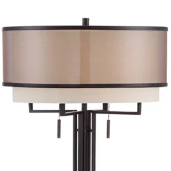 Franklin Iron Works Alamo Industrial Rustic Floor Lamp 62" Tall Bronze Metal Sheer Organza Outer Linen Fabric Inner Double Drum Shade For Living Room 12 Franklin Iron Works Alamo Industrial Rustic Floor Lamp 62" Tall Bronze Metal Sheer Organza Outer Linen Fabric Inner Double Drum Shade For Living Room -Home Decor Store GUEST c89d7e1b 3074 4ac2 9972 4500a6e24560