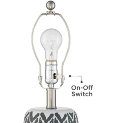 360 Lighting Modern Accent Table Lamps 23 1/2" High Set Of 2 White Gray Ceramic White Fabric Drum Shade Decor For Bedroom Living Room 10 360 Lighting Modern Accent Table Lamps 23 1/2" High Set Of 2 White Gray Ceramic White Fabric Drum Shade Decor For Bedroom Living Room -Home Decor Store GUEST c8a8304e c564 4d5d 8cba 09704303d4a5