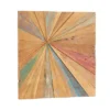 Teak Wood Starburst Handmade Radial Wall Decor Brown - Olivia & May