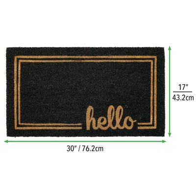 MDesign Welcome Doormat With Natural Fibers Decorative Script 6 MDesign Welcome Doormat With Natural Fibers Decorative Script - Image 4