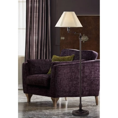 59" 3-way Metal Swing Arm Floor Lamp Dark Bronze - Cal Lighting 4 59" 3-way Metal Swing Arm Floor Lamp Dark Bronze - Cal Lighting - Image 2
