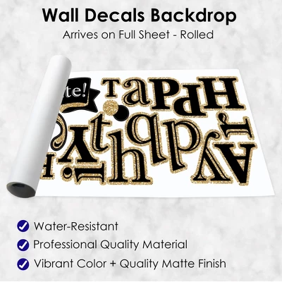 Big Dot Of Happiness Adult 70th Birthday - Gold - Peel And Stick Birthday Party Decoration - Wall Decals Backdrop 7 Big Dot Of Happiness Adult 70th Birthday - Gold - Peel And Stick Birthday Party Decoration - Wall Decals Backdrop - Image 5