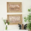 (Set Of 2) Rectangle Farmhouse Wood Sign Wall Decor Brown - Olivia & May -Home Decor Store GUEST caa881d6 0a59 476e 9b4f b2ed74576a6b