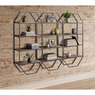 Adela Wood/Metal Decorative Wall Shelf - Kate & Laurel All Things Decor 7 Adela Wood/Metal Decorative Wall Shelf - Kate & Laurel All Things Decor - Image 5