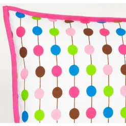 Bacati - Botanical Pearl String Pink Decorative Pillow