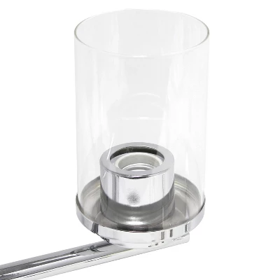 3-Light 15" Classic Contemporary Clear Glass/Metal Hanging Pendant Chandelier - Lalia Home 7 3-Light 15" Classic Contemporary Clear Glass/Metal Hanging Pendant Chandelier - Lalia Home - Image 5