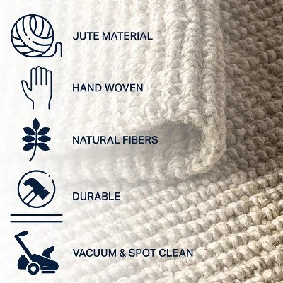 Hiro Hand Woven Chunky Jute Area Rug - JONATHAN Y 4 Hiro Hand Woven Chunky Jute Area Rug - JONATHAN Y - Image 2