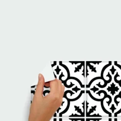 Ornate Tile Backsplash Peel And Stick Giant Wall Decal Black/White - RoomMates 10 Ornate Tile Backsplash Peel And Stick Giant Wall Decal Black/White - RoomMates -Home Decor Store GUEST cdd78d73 7f64 4357 ba83 363ca3efd438