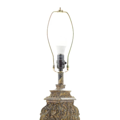 Rustic Table Lamp Set Of 2 Black - Olivia & May 6 Rustic Table Lamp Set Of 2 Black - Olivia & May - Image 4