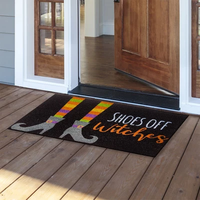 Shoes Off Witches Coir Everyday Halloween Doormat 30" X 18" Indoor Outdoor Briarwood Lane 3 Shoes Off Witches Coir Everyday Halloween Doormat 30" X 18" Indoor Outdoor Briarwood Lane