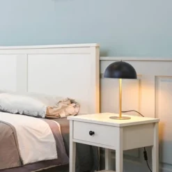 15" Luna Desk Lamp With Brass Accents Matte Black - Globe Electric -Home Decor Store GUEST d0f56f14 f01d 4303 8e01 65ad0c4032dc