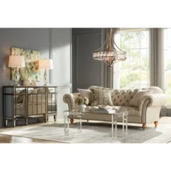 Vienna Full Spectrum Soft Silver Chandelier 24" Wide Crystal Glass 4-Light Fixture For Dining Room House Kitchen Bedroom -Home Decor Store GUEST d17284ac 8aac 40d4 a30d 2ca7ce3a5288