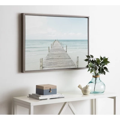 23" X 33" Sylvie Wooden Pier Framed Canvas By Amy Peterson Gray - Kate And Laurel 6 23" X 33" Sylvie Wooden Pier Framed Canvas By Amy Peterson Gray - Kate And Laurel - Image 4