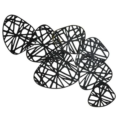 Contemporary Painted And Gloss Coated Metal Wall Sculpture Silver - StyleCraft 5 Contemporary Painted And Gloss Coated Metal Wall Sculpture Silver - StyleCraft - Image 3