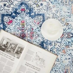 Trinity Washable Vintage Bohemian Floral Print Area Rug 8 Trinity Washable Vintage Bohemian Floral Print Area Rug -Home Decor Store GUEST d56593a9 068a 4ffc b42e c230ac68734e