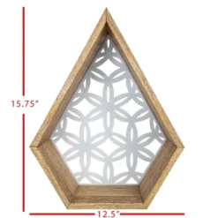 Floral Pattern Wall Shelf Wood & Metal - Foreside Home & Garden 13 Floral Pattern Wall Shelf Wood & Metal - Foreside Home & Garden -Home Decor Store GUEST d5e830b8 bac5 4ad3 9a5c 34d515cac94f