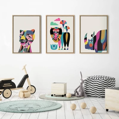 18" X 24" Sylvie Rhino Framed Canvas Wall Art By Rachel Lee Natural - Kate And Laurel 7 18" X 24" Sylvie Rhino Framed Canvas Wall Art By Rachel Lee Natural - Kate And Laurel - Image 5