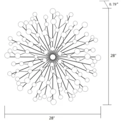 LuxenHome Silver, Black, And Gold Iron Metal Round Abstract Wall Decor 15 LuxenHome Silver, Black, And Gold Iron Metal Round Abstract Wall Decor -Home Decor Store GUEST d6d3a90c 7cd7 42b7 afad d7219fad1385